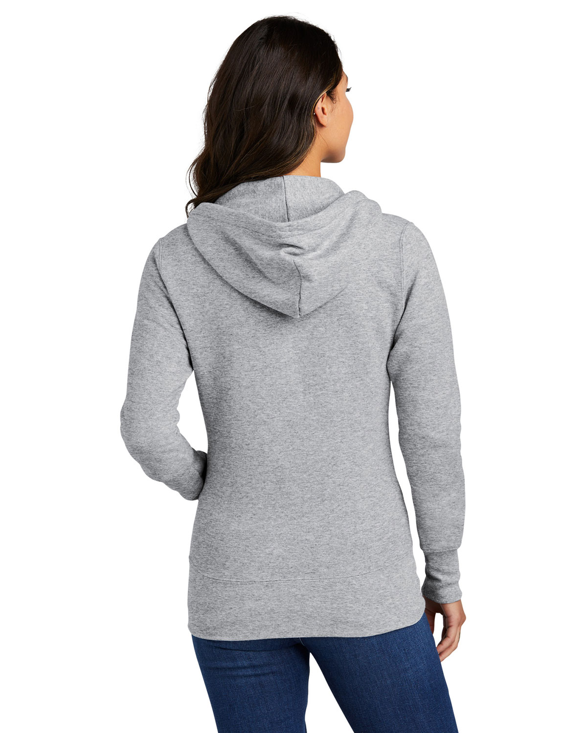 Port & Company LPC78ZH Women's Core Fleece Full-Zip Hooded Sweatshirt view 2