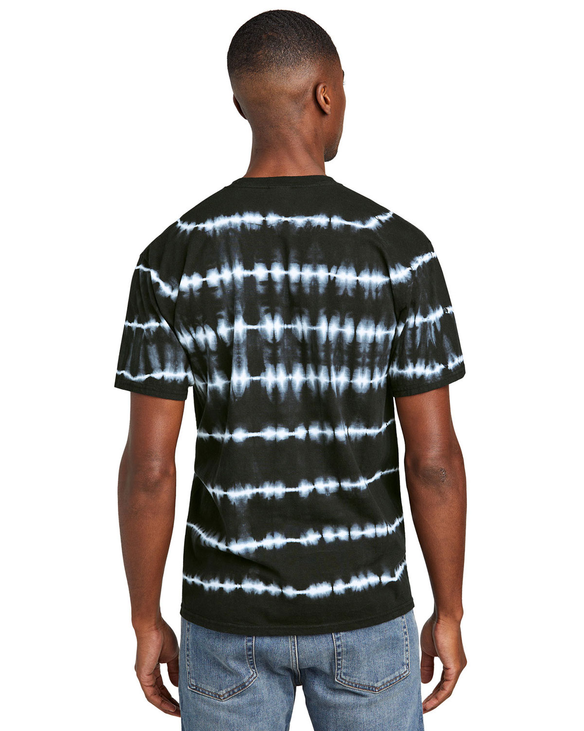 Port & Company PC142 Allover Stripe Tie-Dye Tee view 2