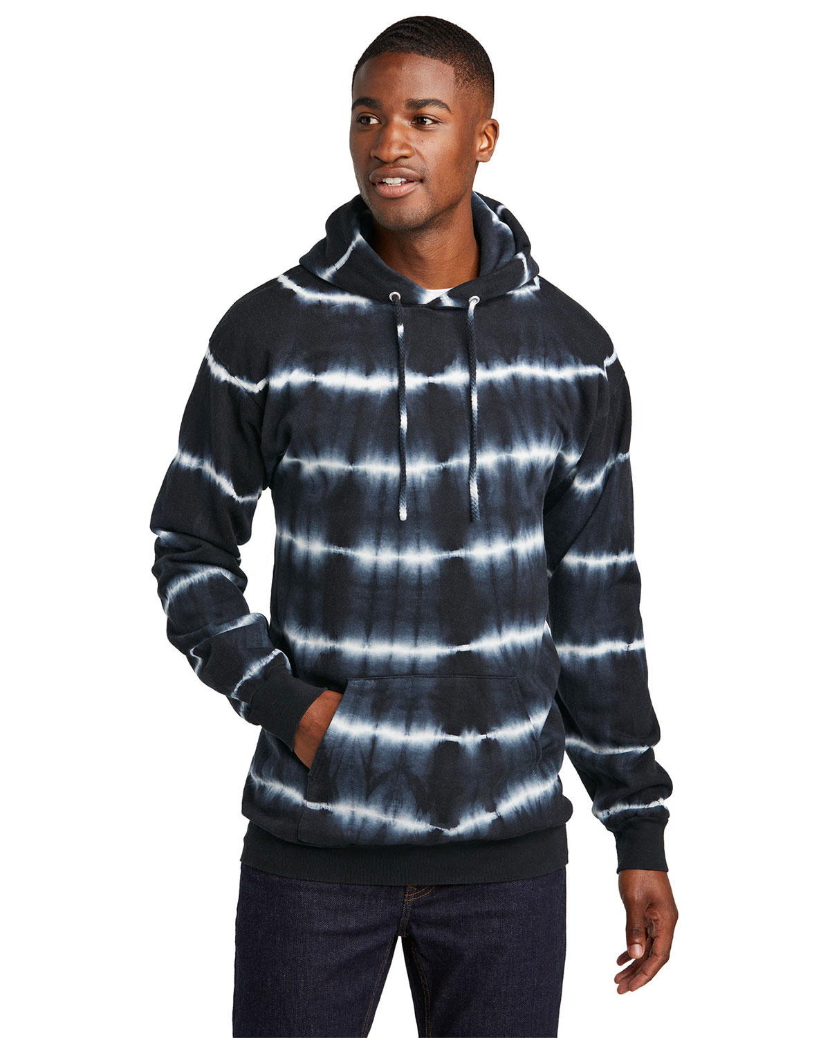 Port & Company PC143 Allover Stripe Tie-Dye Fleece