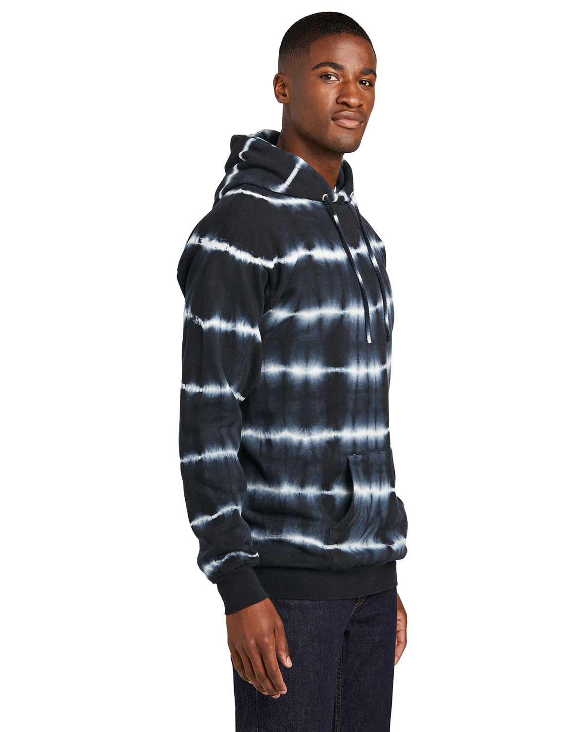 Port & Company PC143 Allover Stripe Tie-Dye Fleece view 3