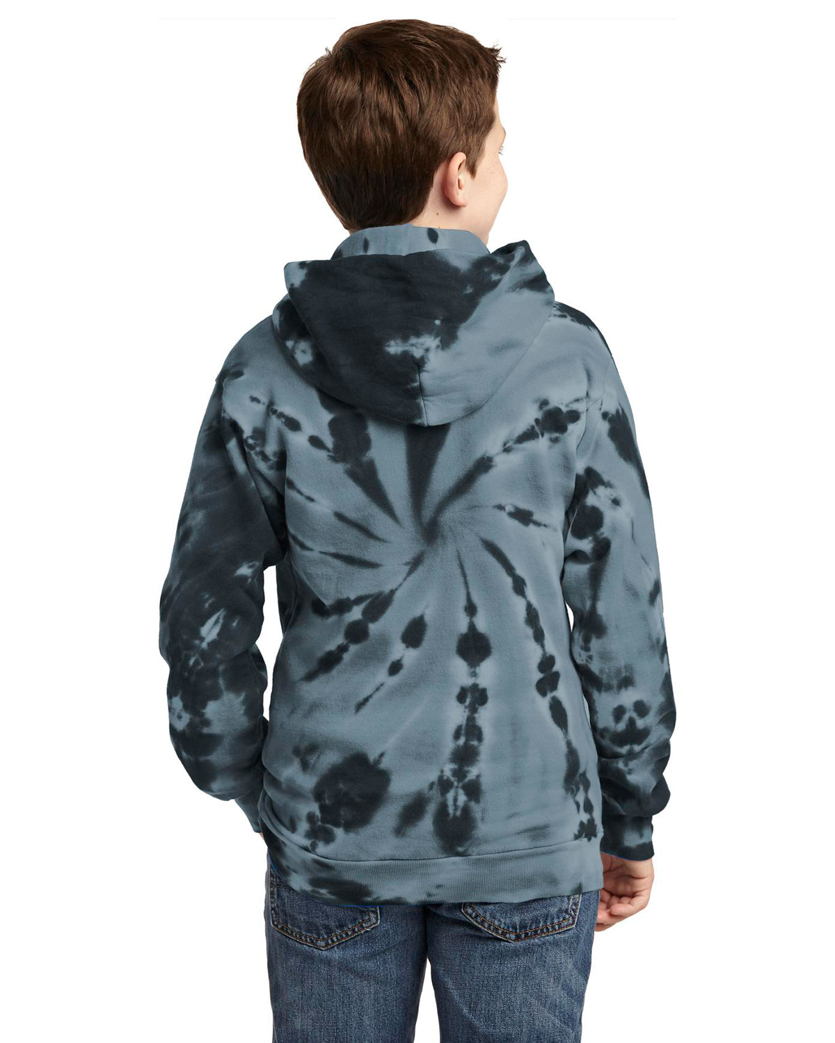 Port & Company PC146Y Youth Tie-Dye Pullover Hooded Sweatshirt view 2