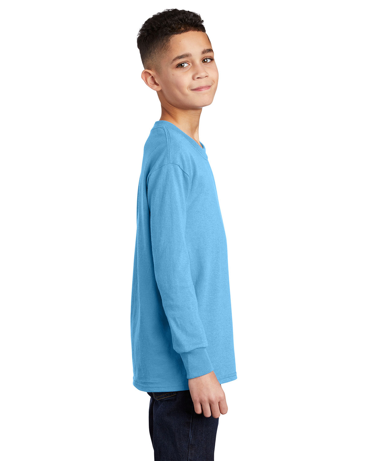 Port & Company PC54YLS Youth Long Sleeve Core Cotton Tee view 3