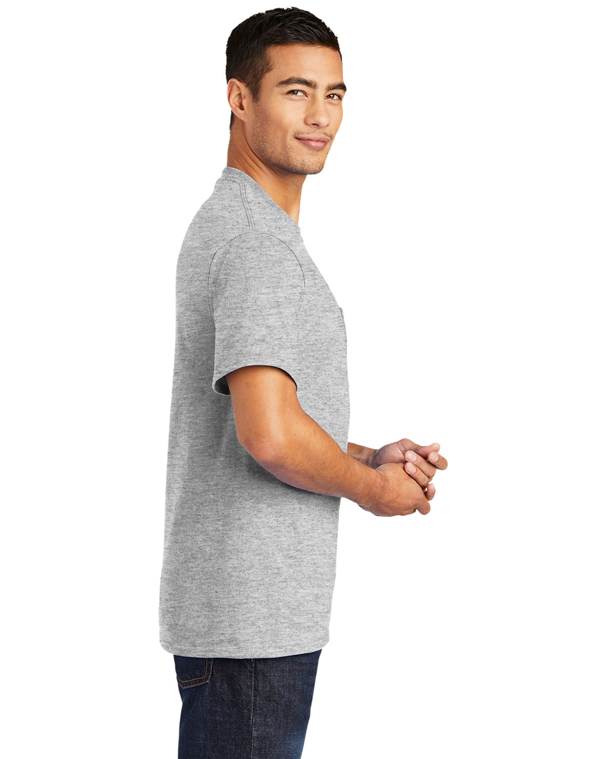 Port & Company PC55PT Tall Core Blend Pocket Tee view 3