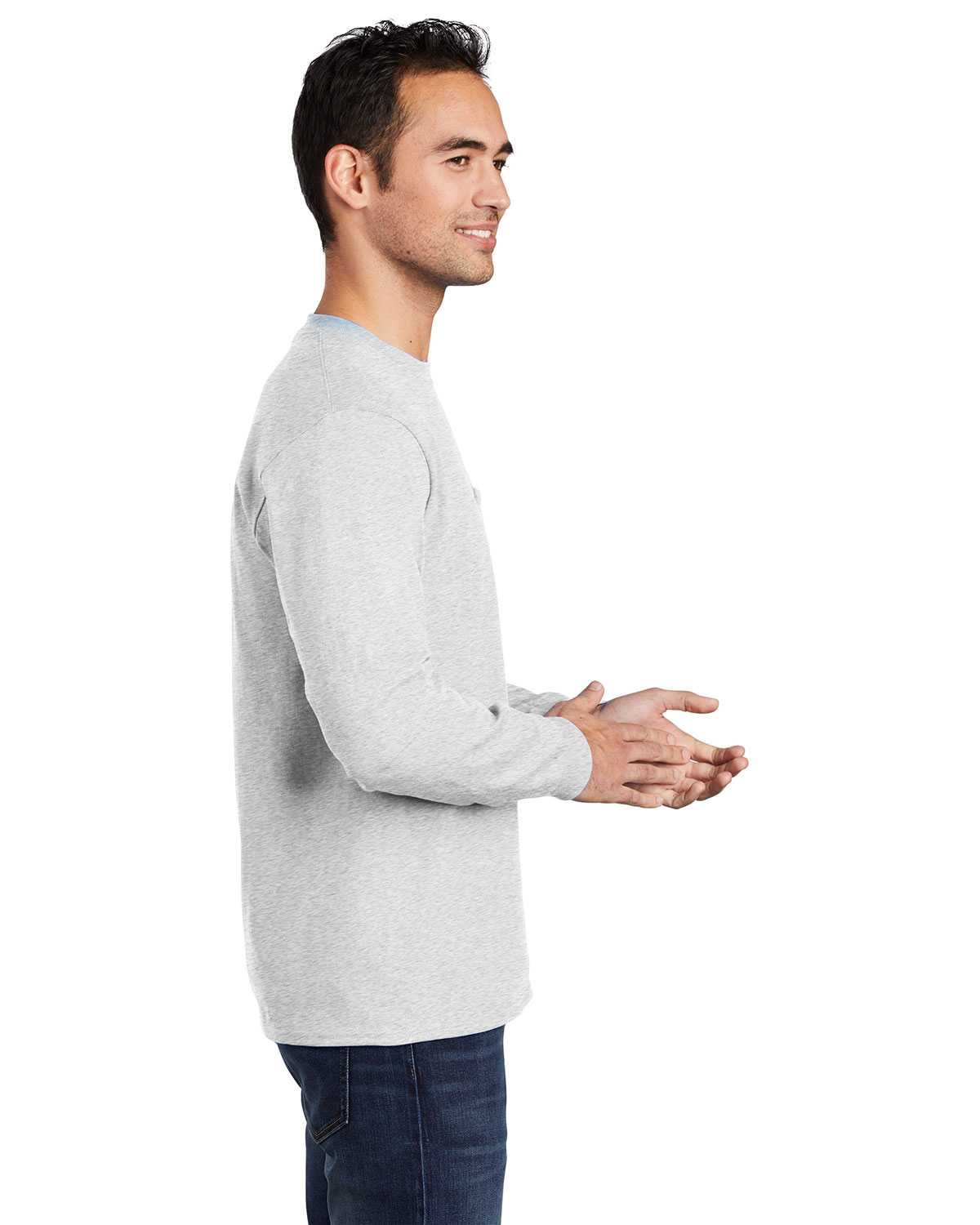 Port & Company PC61LSP Long Sleeve Essential Pocket Tee view 3