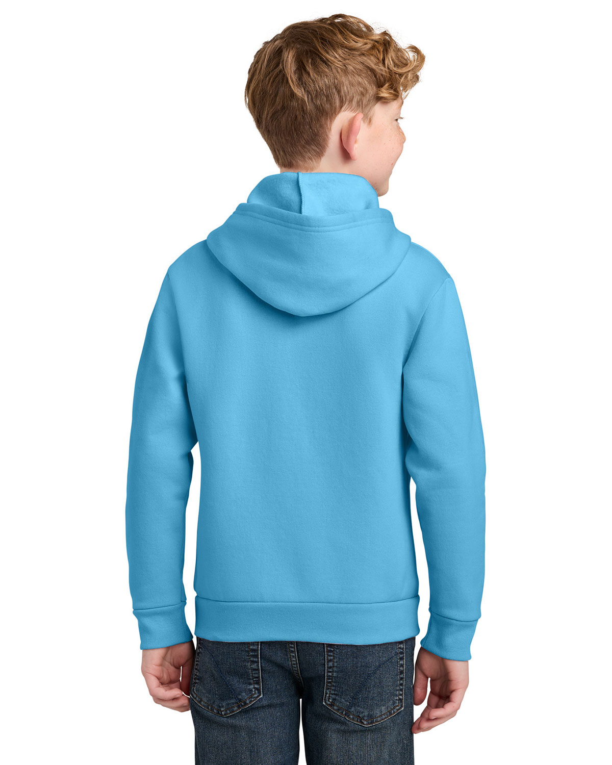 Port & Company PC68YH Youth Easy Fleece Pullover Hooded Sweatshirt view 2