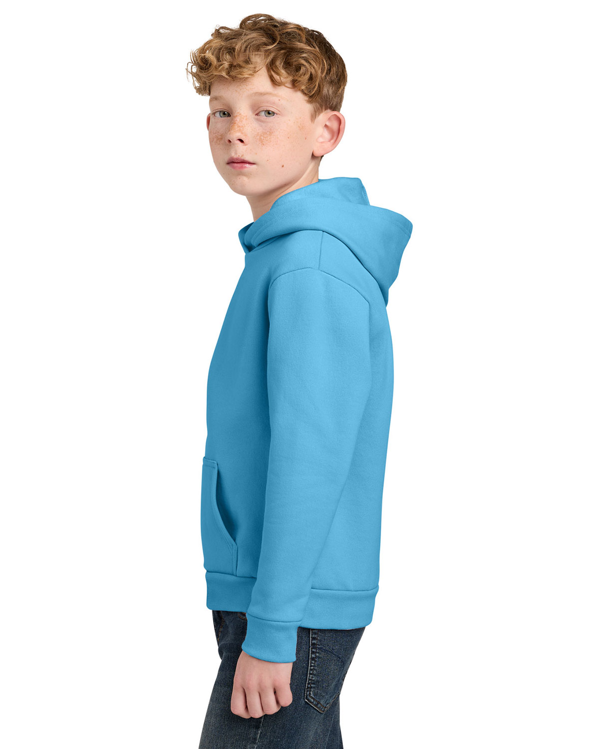Port & Company PC68YH Youth Easy Fleece Pullover Hooded Sweatshirt view 3