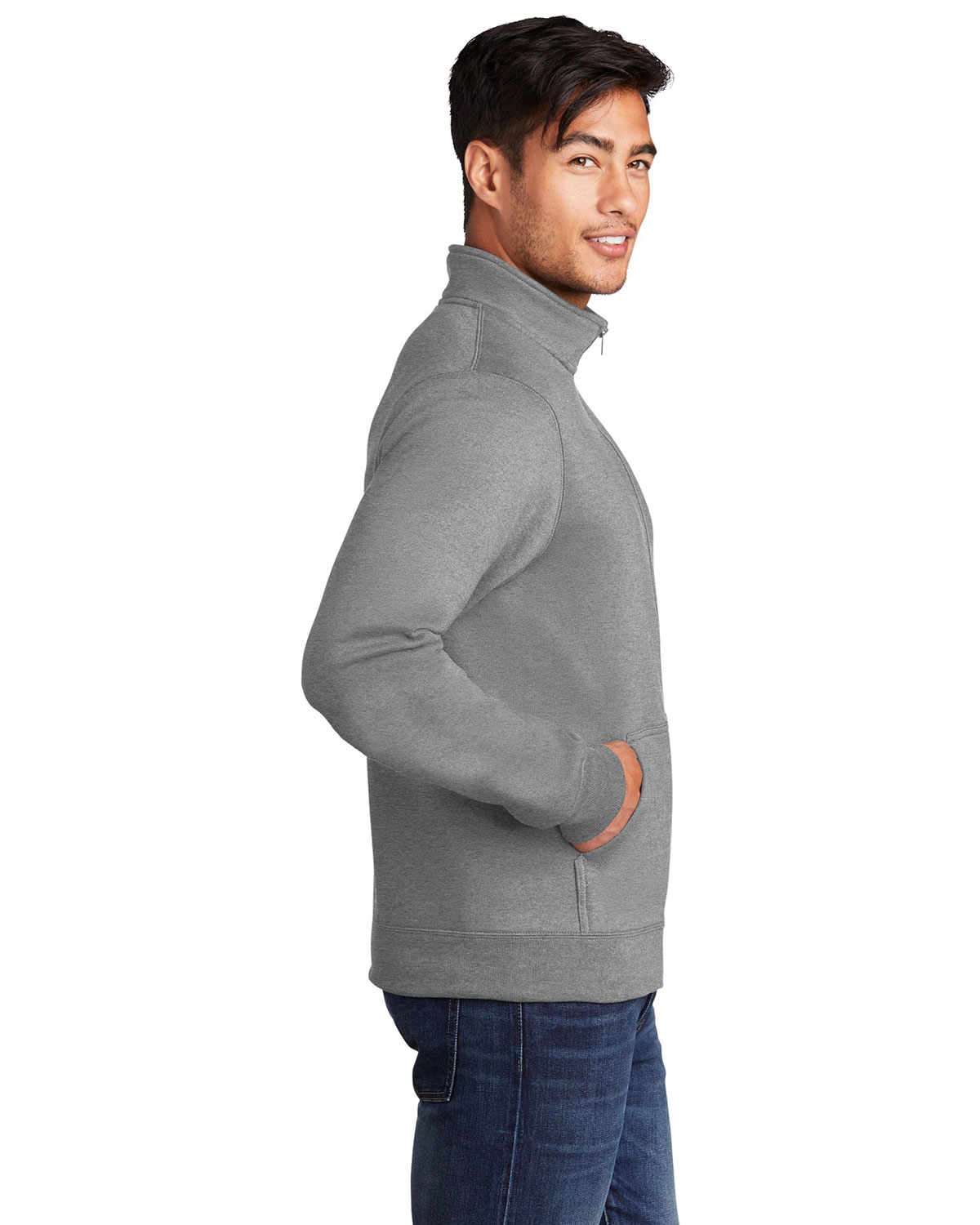 Port & Company PC78FZ Core Fleece Cadet Full-Zip Sweatshirt view 3