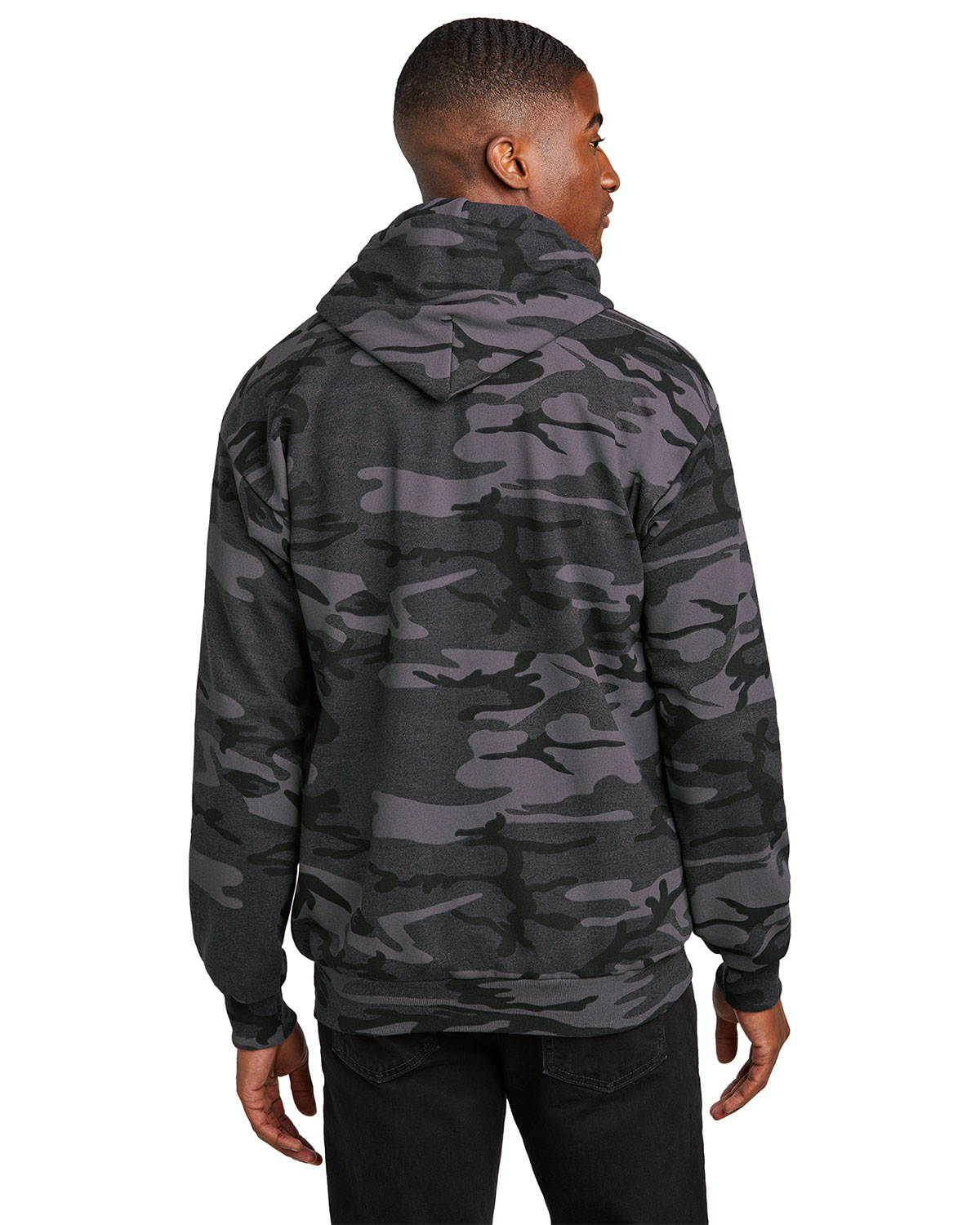 Port & Company PC78HC Core Fleece Camo Pullover Hooded Sweatshirt view 2