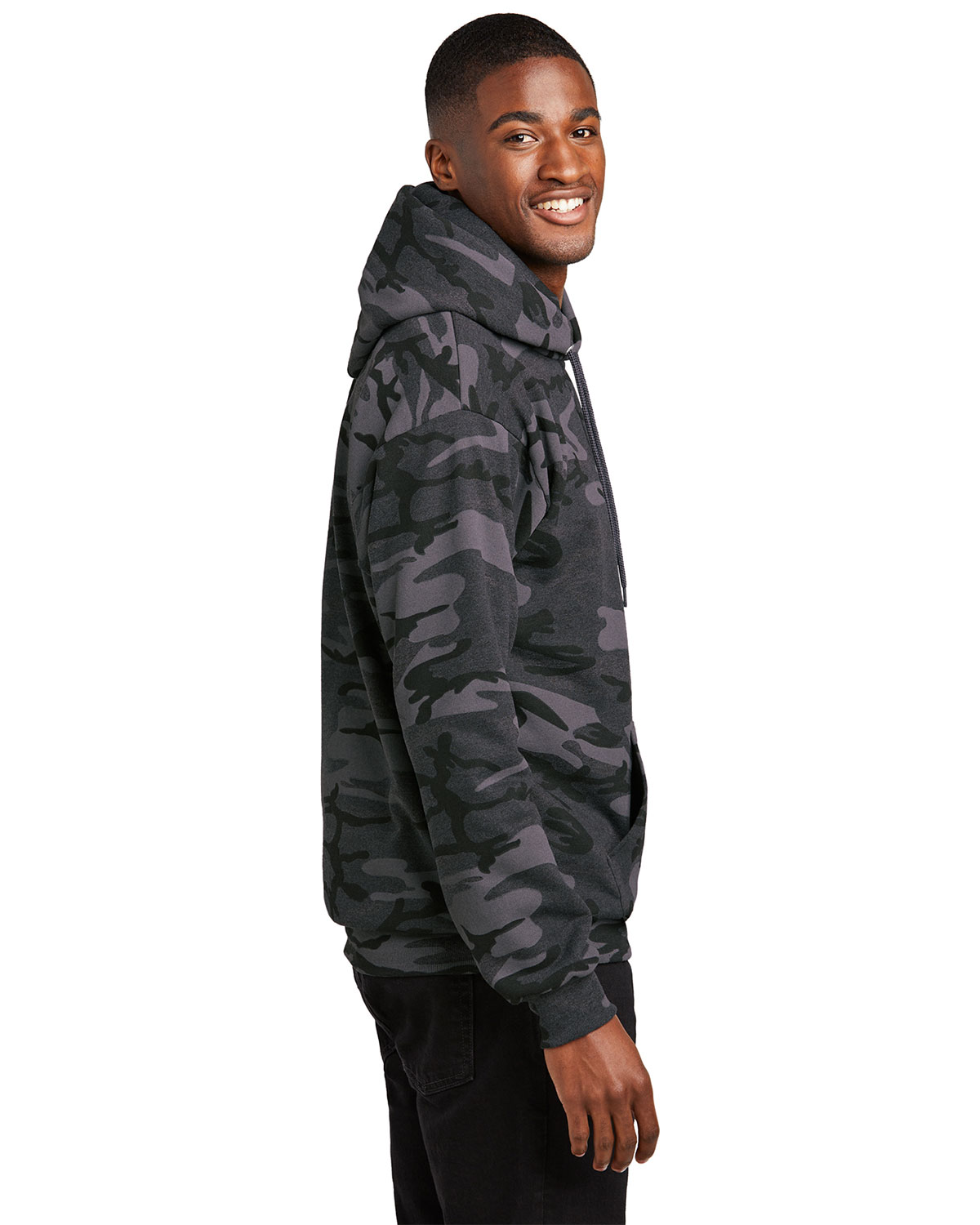 Port & Company PC78HC Core Fleece Camo Pullover Hooded Sweatshirt view 3
