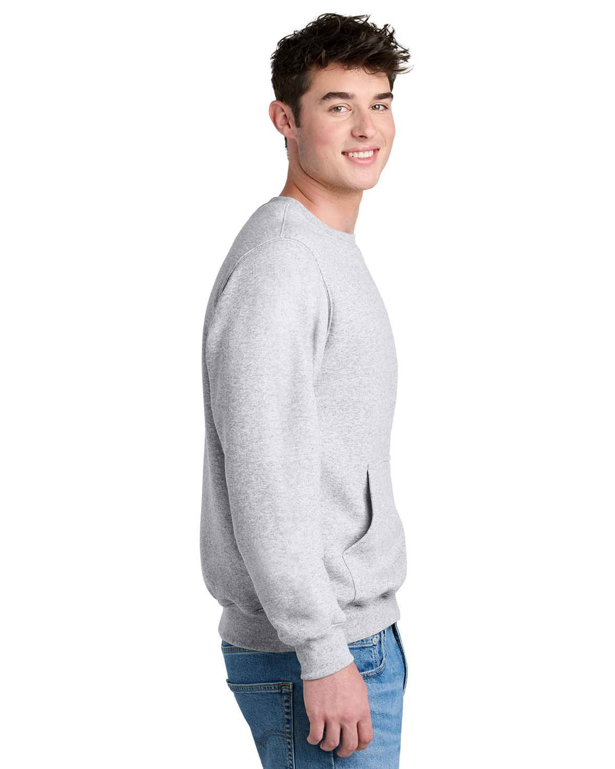 Port & Company PC78PKT Core Fleece Crewneck Pocket Sweatshirt view 3