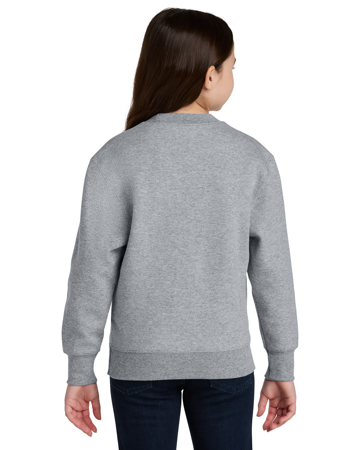 Port & Company PC78YPKT Youth Core Fleece Crewneck Pocket Sweatshirt view 2