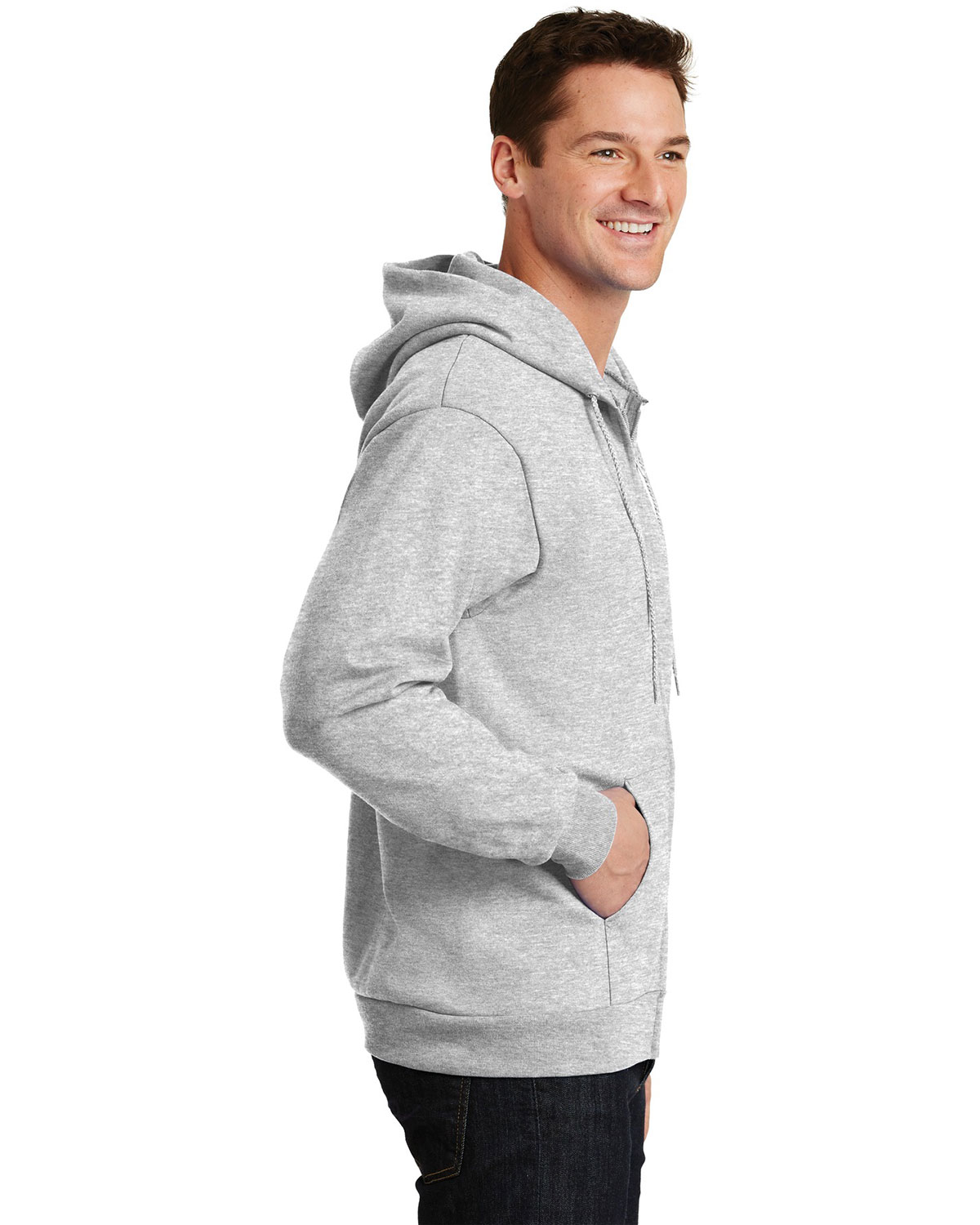 Port & Company PC90ZH Essential Fleece Full-Zip Hooded Sweatshirt view 3