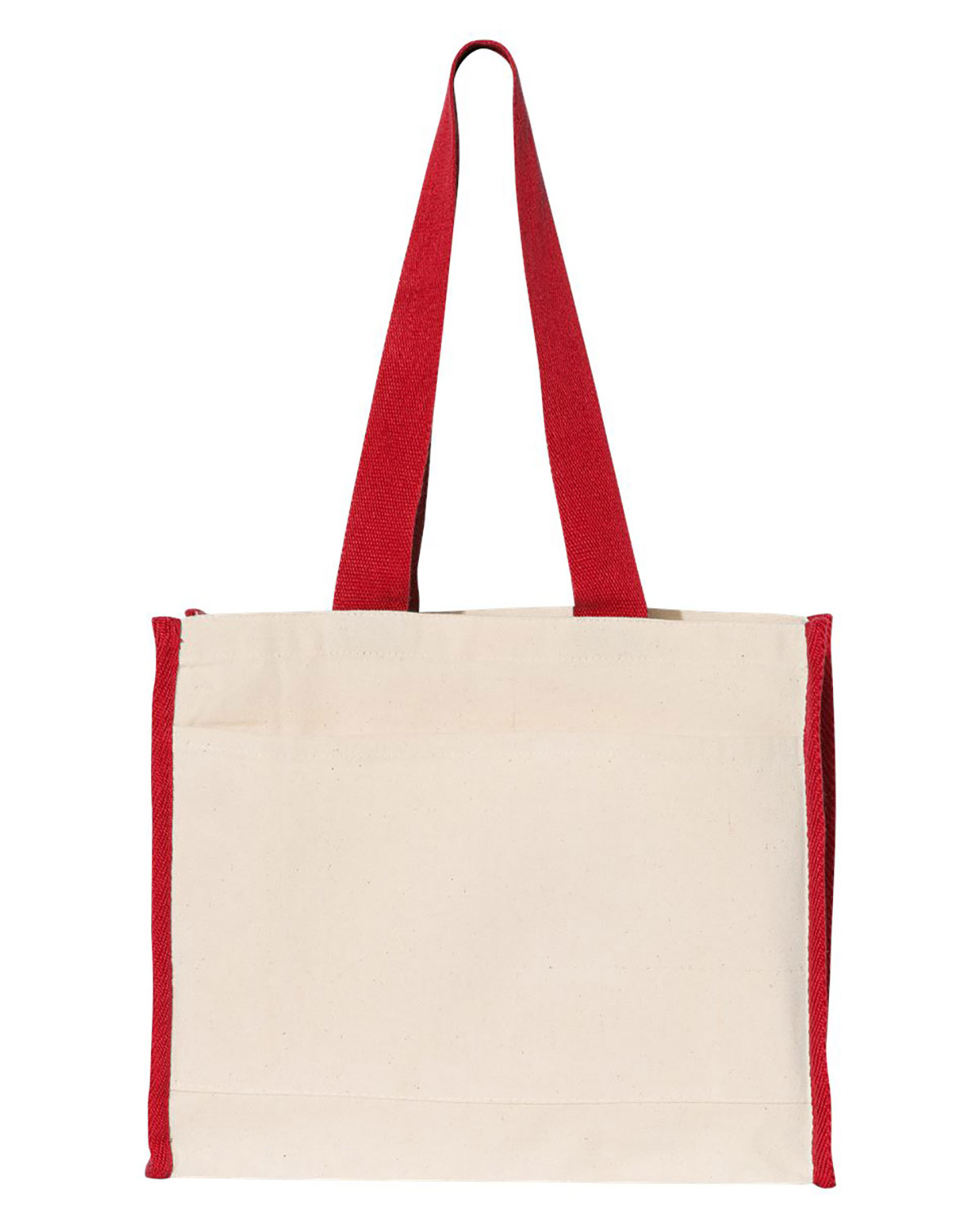 Q-Tees Q1100 14L Tote with Contrast-Color Handles