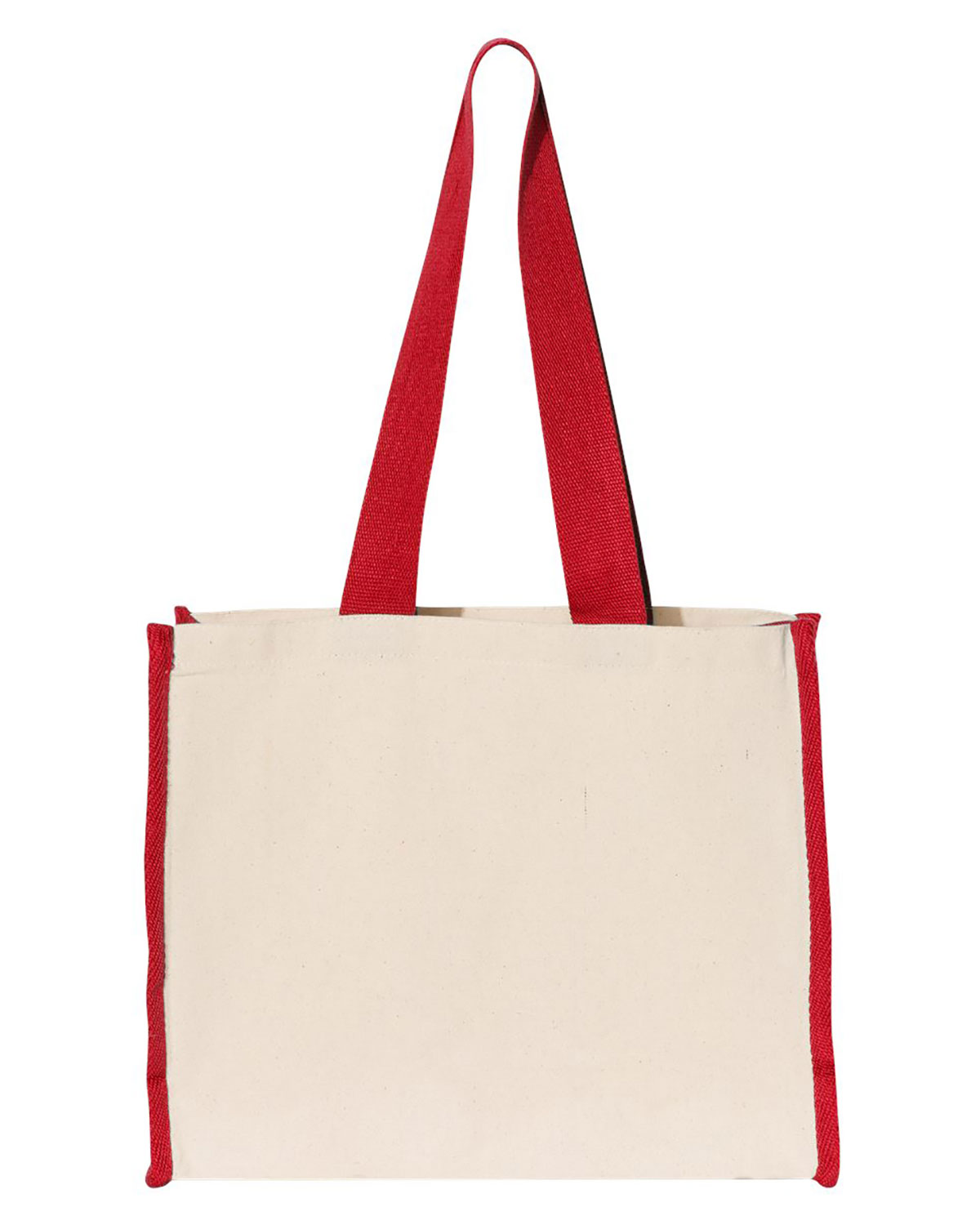 Q-Tees Q1100 14L Tote with Contrast-Color Handles view 2