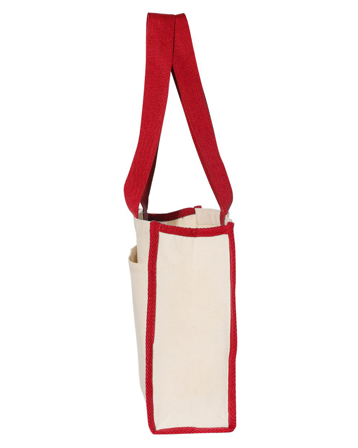 Q-Tees Q1100 14L Tote with Contrast-Color Handles view 3