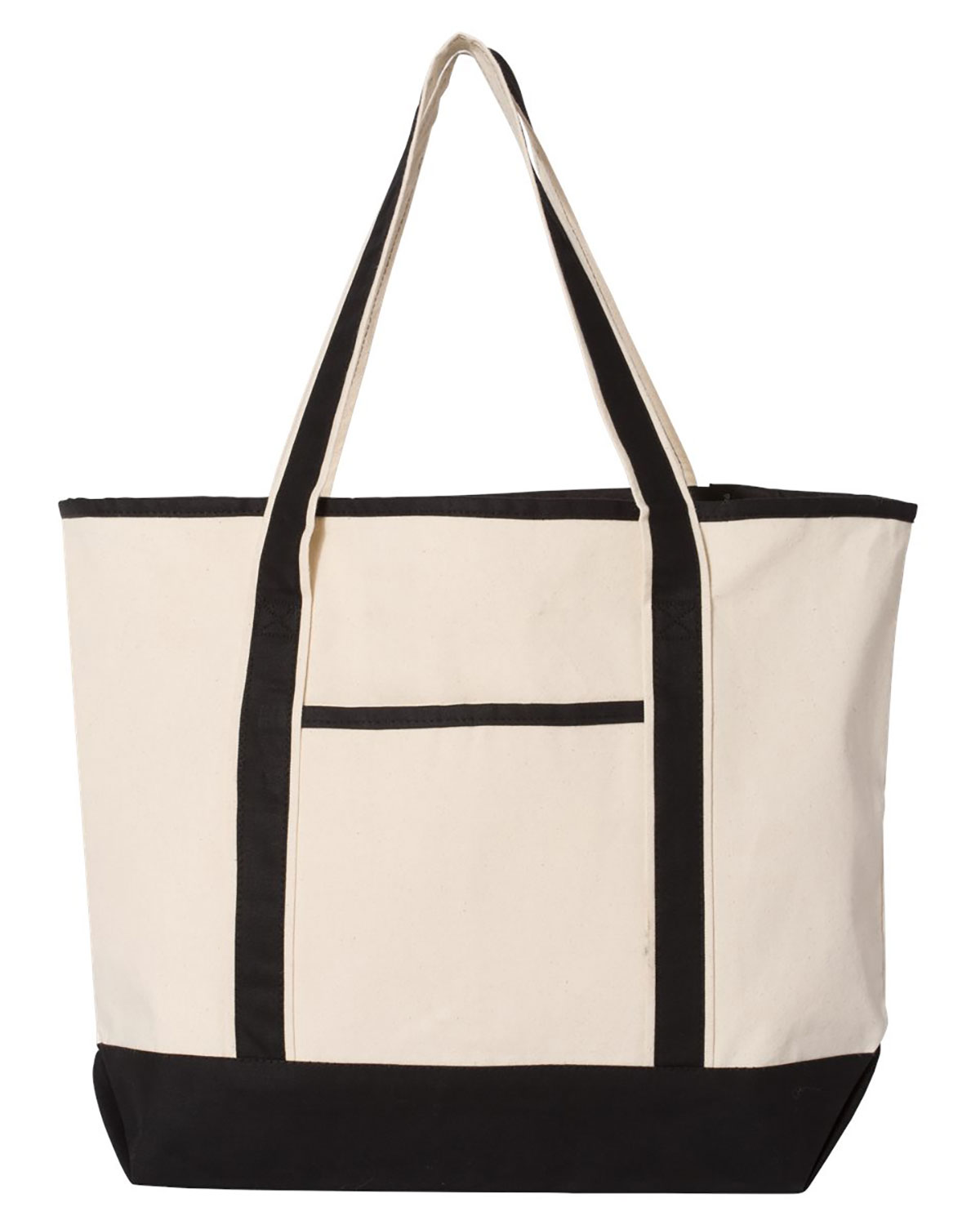 Q-Tees Q1500 34.6L Large Canvas Deluxe Tote