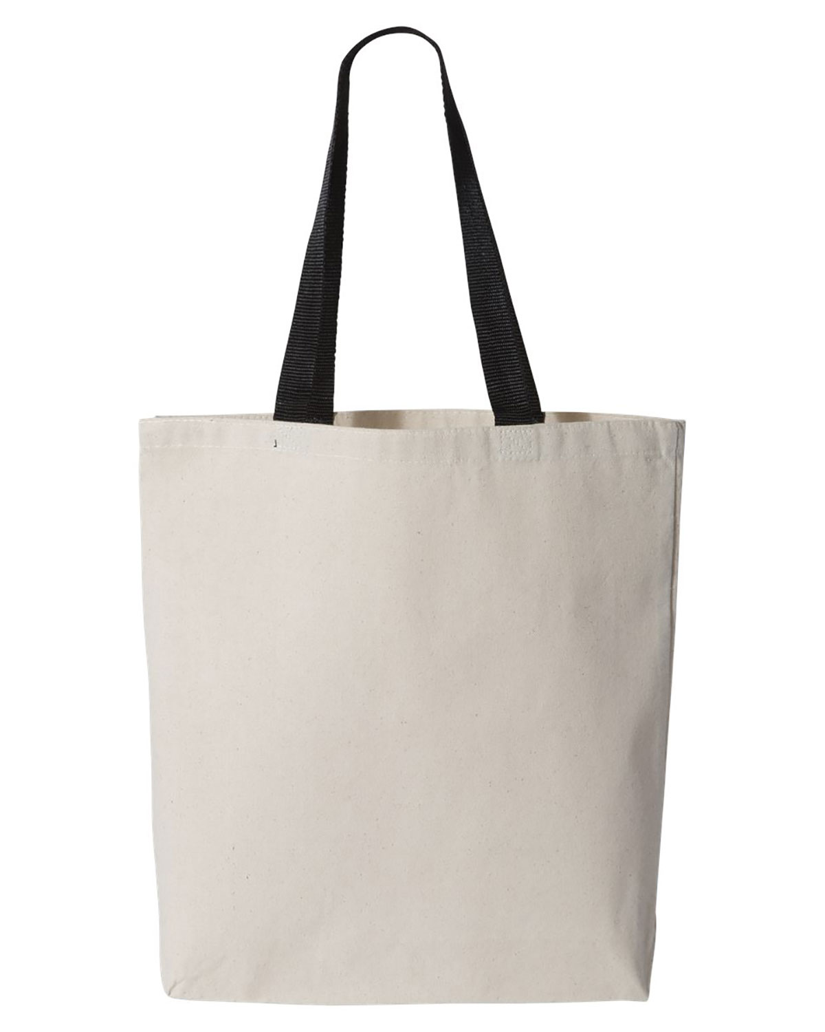 Q-Tees Q4400 11L Canvas Tote with Contrast-Color Handles
