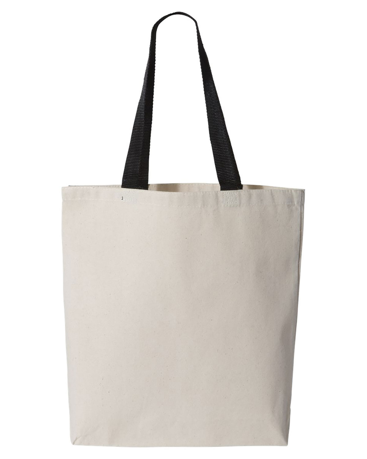 Q-Tees Q4400 11L Canvas Tote with Contrast-Color Handles view 2