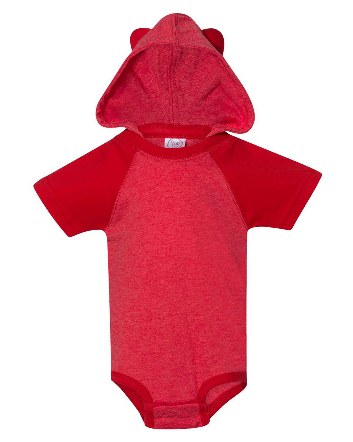 Rabbit Skins 4417 Infant Fine Jersey Raglan Bodysuit with Hood & Ears