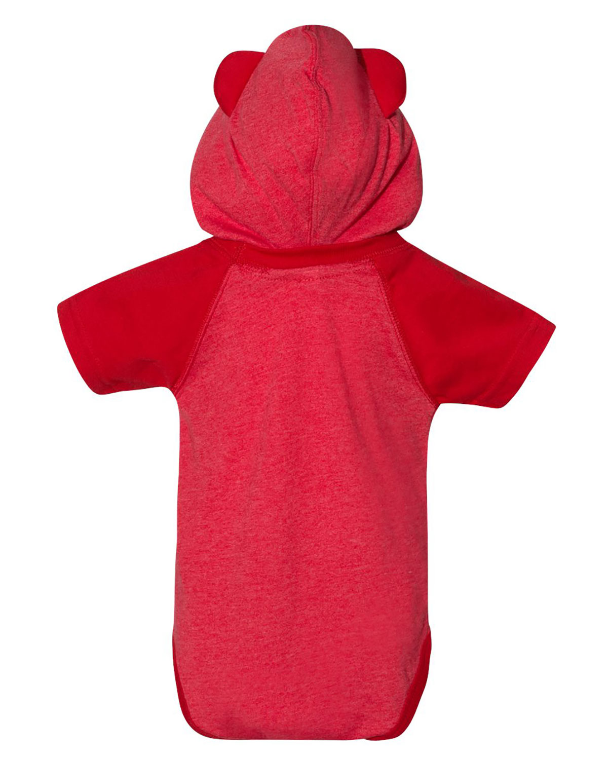 Rabbit Skins 4417 Infant Fine Jersey Raglan Bodysuit with Hood & Ears view 2