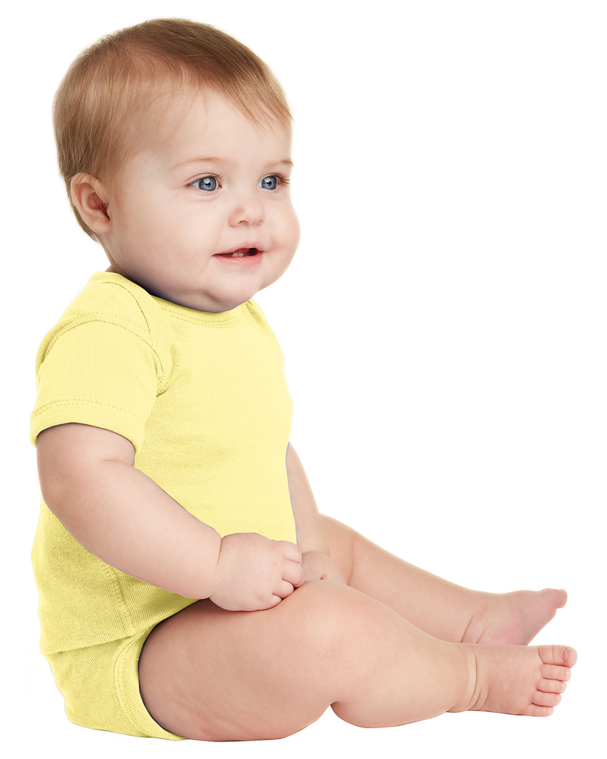 Rabbit Skins RS4400 Infant Short Sleeve Baby Rib Bodysuit view 3