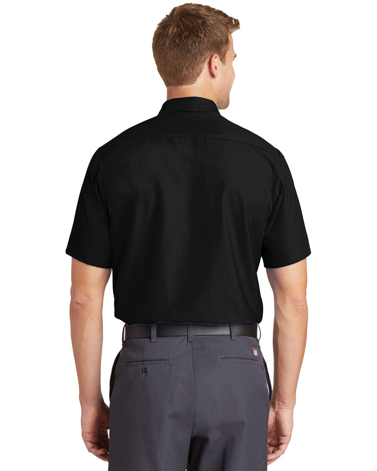 Red Kap SP24LONG Long Size, Short Sleeve Industrial Work Shirt view 2