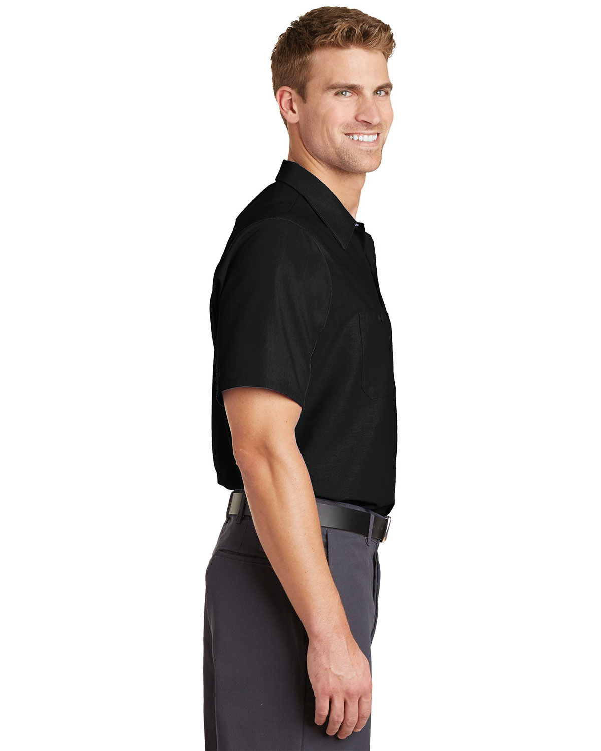Red Kap SP24LONG Long Size, Short Sleeve Industrial Work Shirt view 3