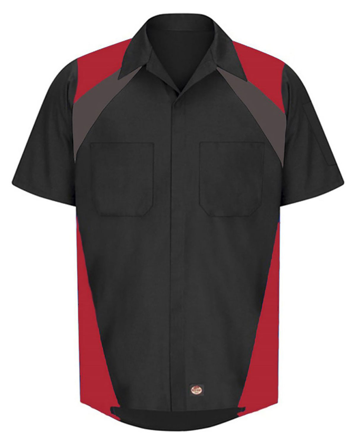 Red Kap SY28 Men's Tri-Color Short Sleeve Shop Shirt