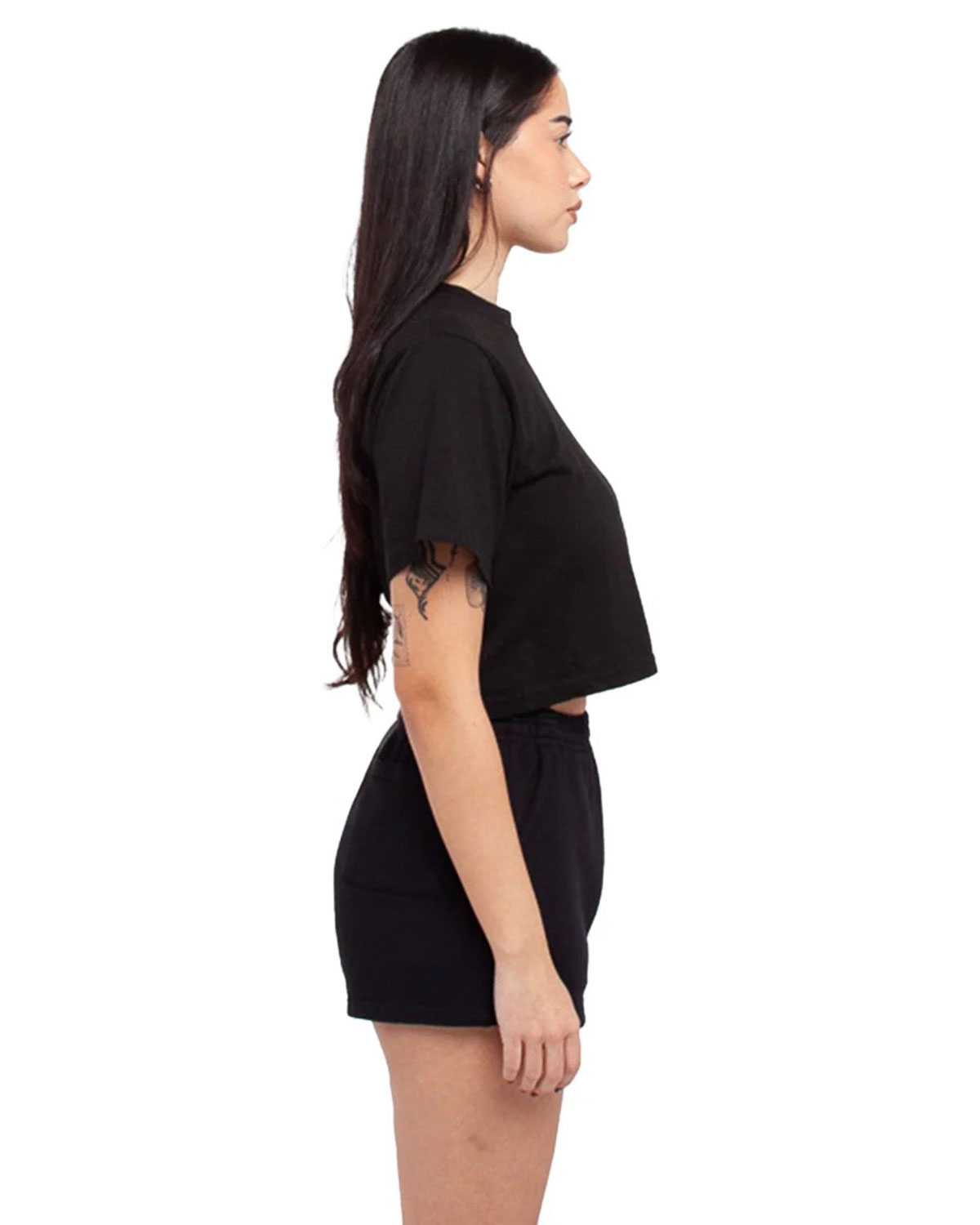 Shaka Wear SHGDC Women's Garment-Dyed Cropped Tee view 3