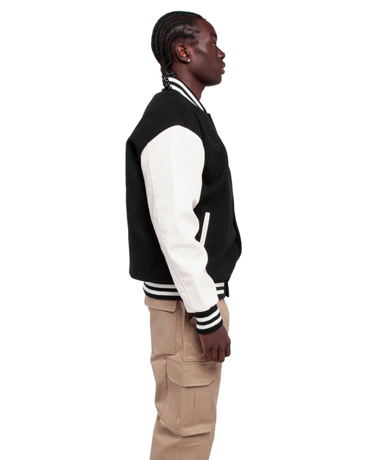 Shaka Wear SHLLJ Unisex Letterman Jacket view 3