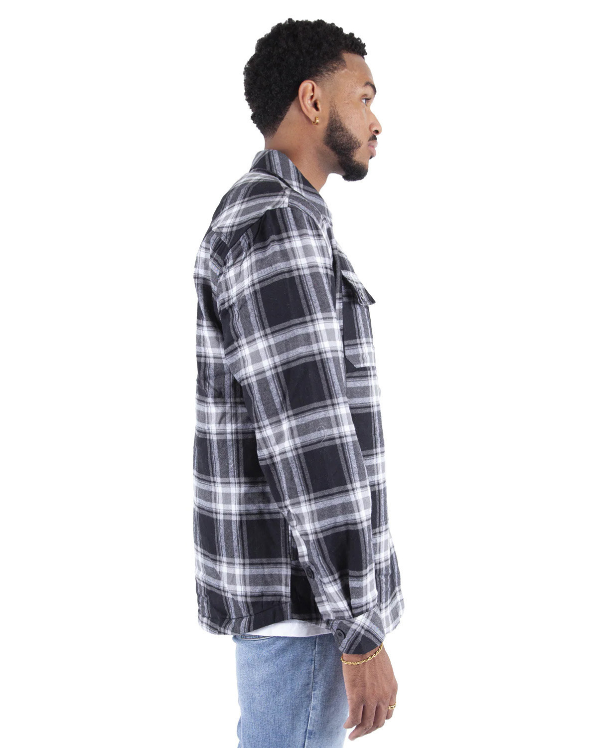 Shaka Wear SHPFJ Unisex Plaid Jacket view 3