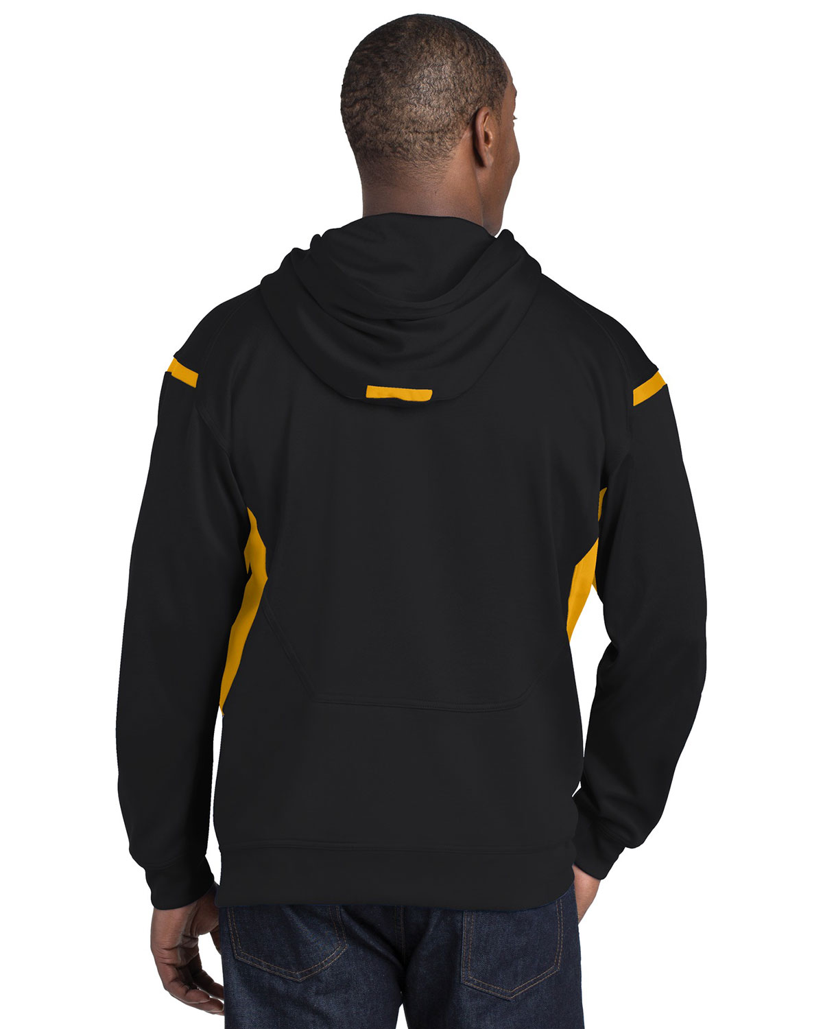 Sport-Tek F246 Tech Fleece Colorblock Hooded Sweatshirt view 2