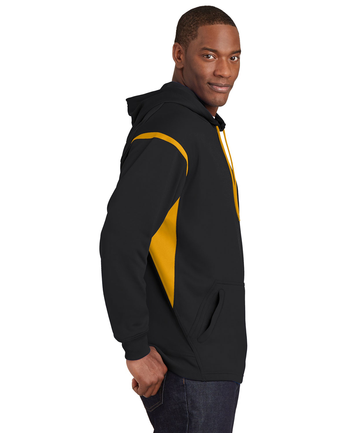 Sport-Tek F246 Tech Fleece Colorblock Hooded Sweatshirt view 3