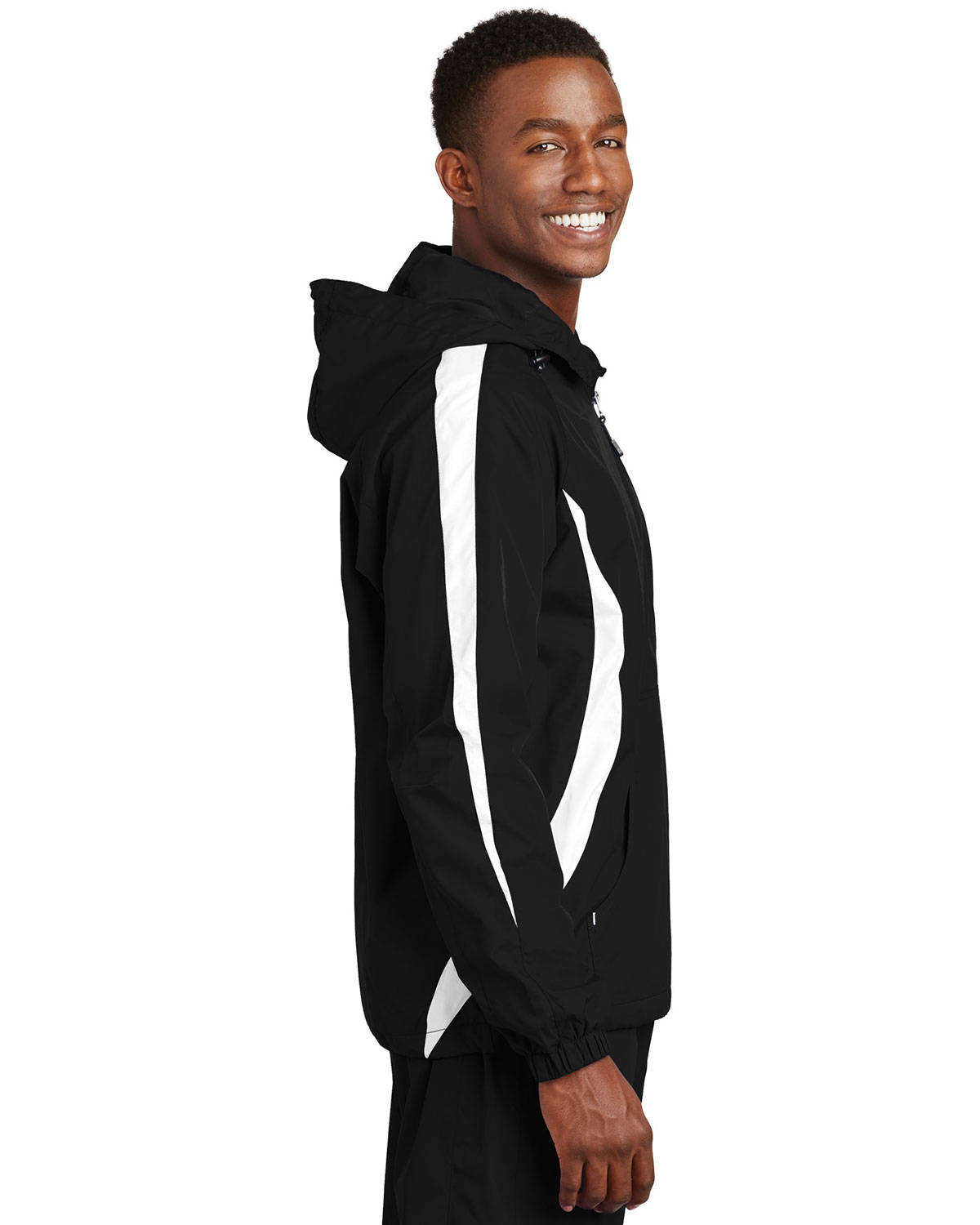 Sport-Tek JST63 Colorblock Raglan Anorak view 3
