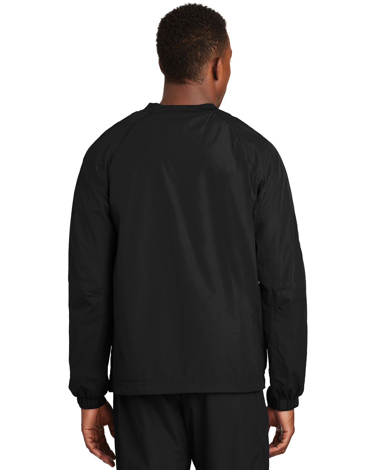 Sport-Tek JST72 V-Neck Raglan Wind Shirt view 2