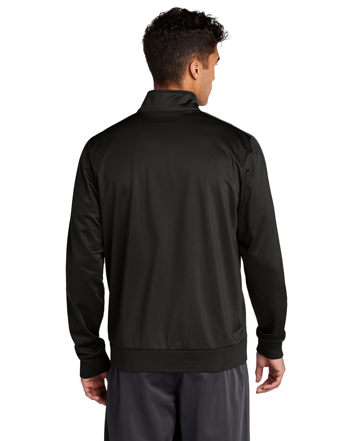 Sport-Tek JST94 Tricot Sleeve Stripe Track Jacket view 2