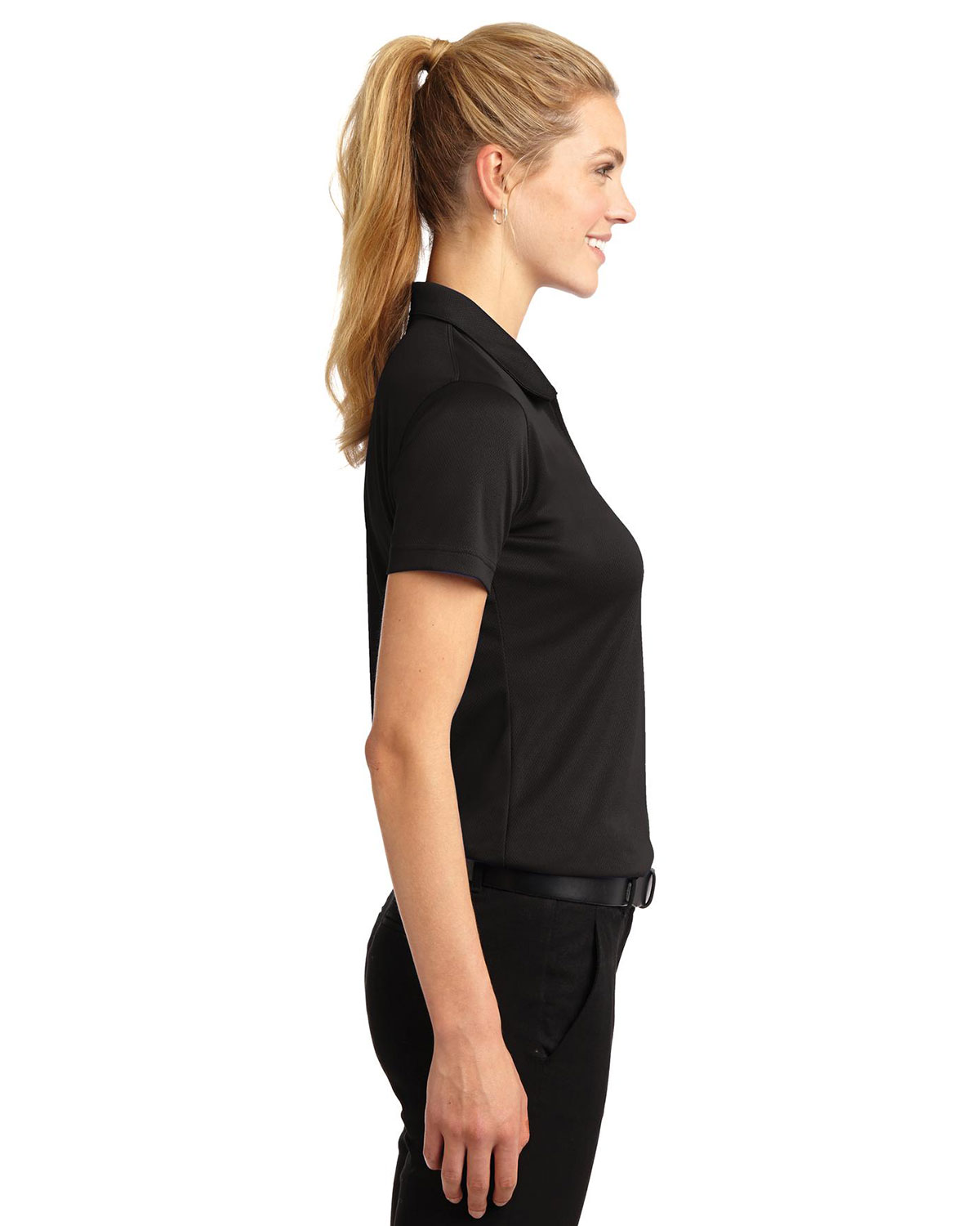 Sport-Tek L469 Women's Dri-Mesh V-Neck Polo view 3