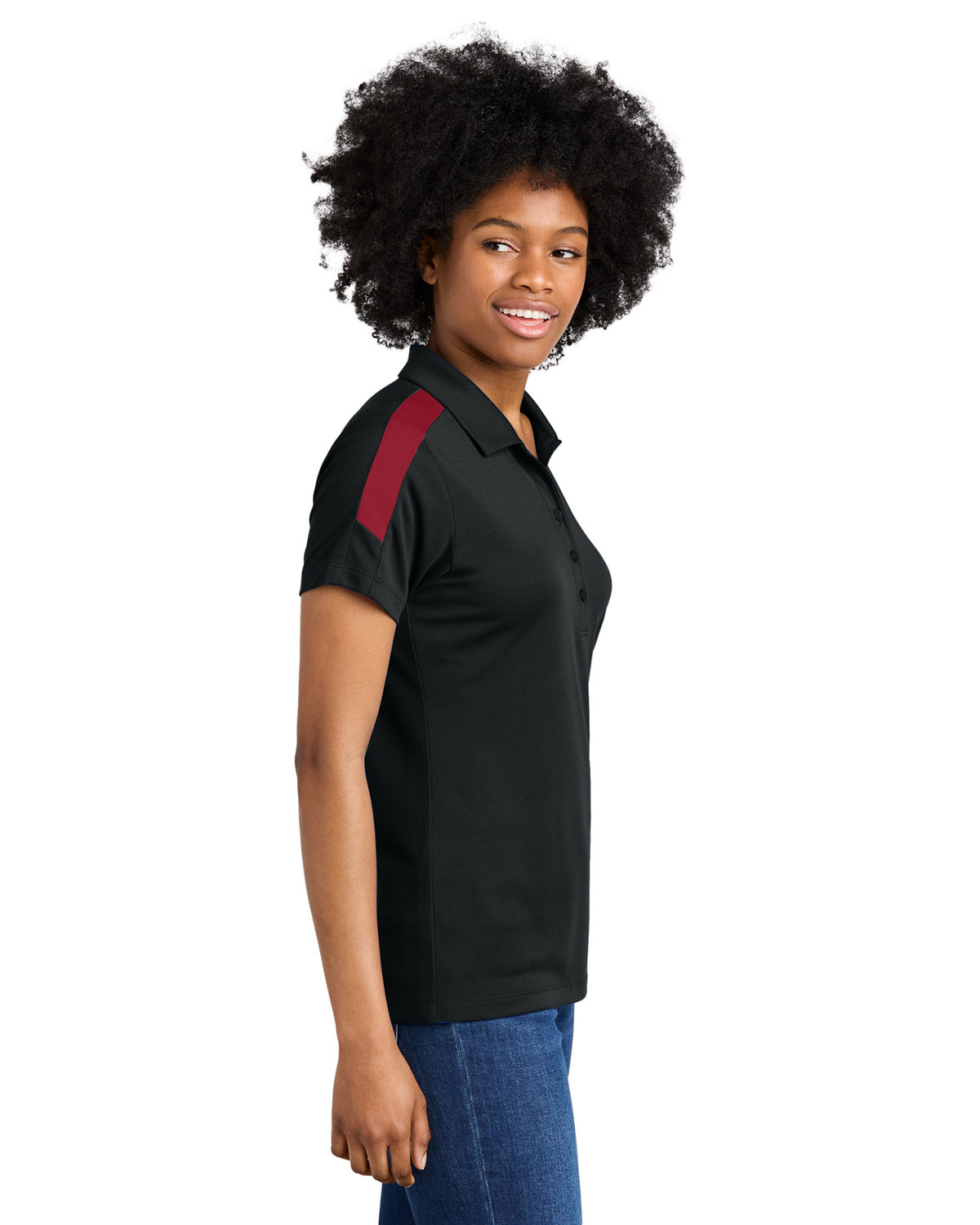 Sport-Tek LST104 Women's Competitor United Polo view 3