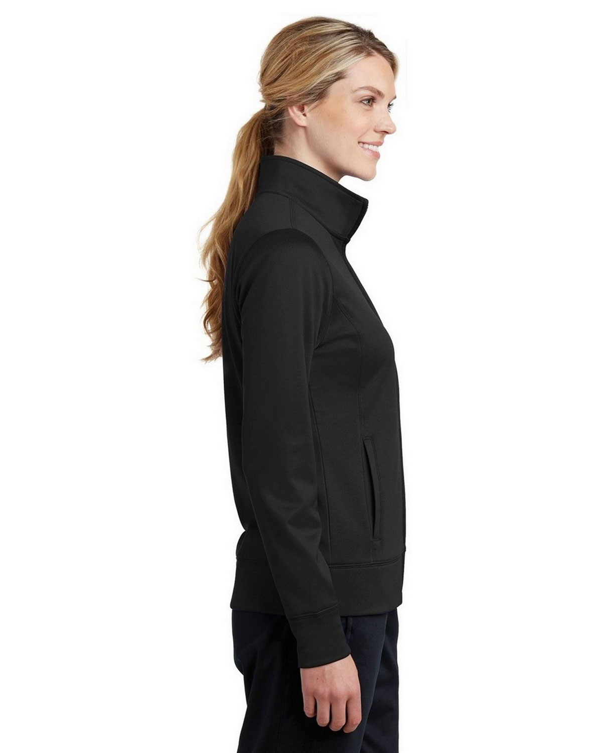 Sport-Tek LST241 Women's Sport-Wick Fleece Full-Zip Jacket view 3