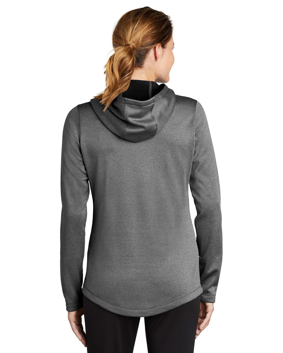 Sport-Tek LST264 Women's PosiCharge Sport-Wick Heather Fleece Hooded Pullover view 2
