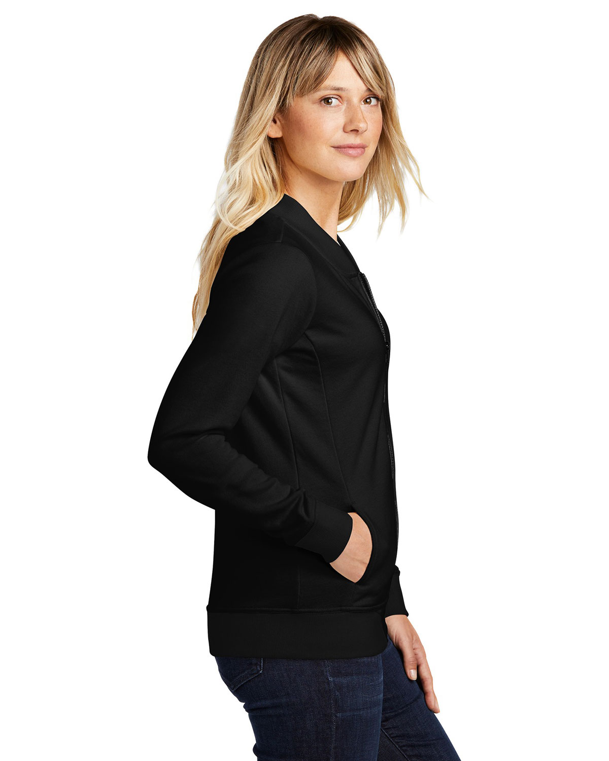 Sport-Tek LST274 Women's Lightweight French Terry Bomber view 3