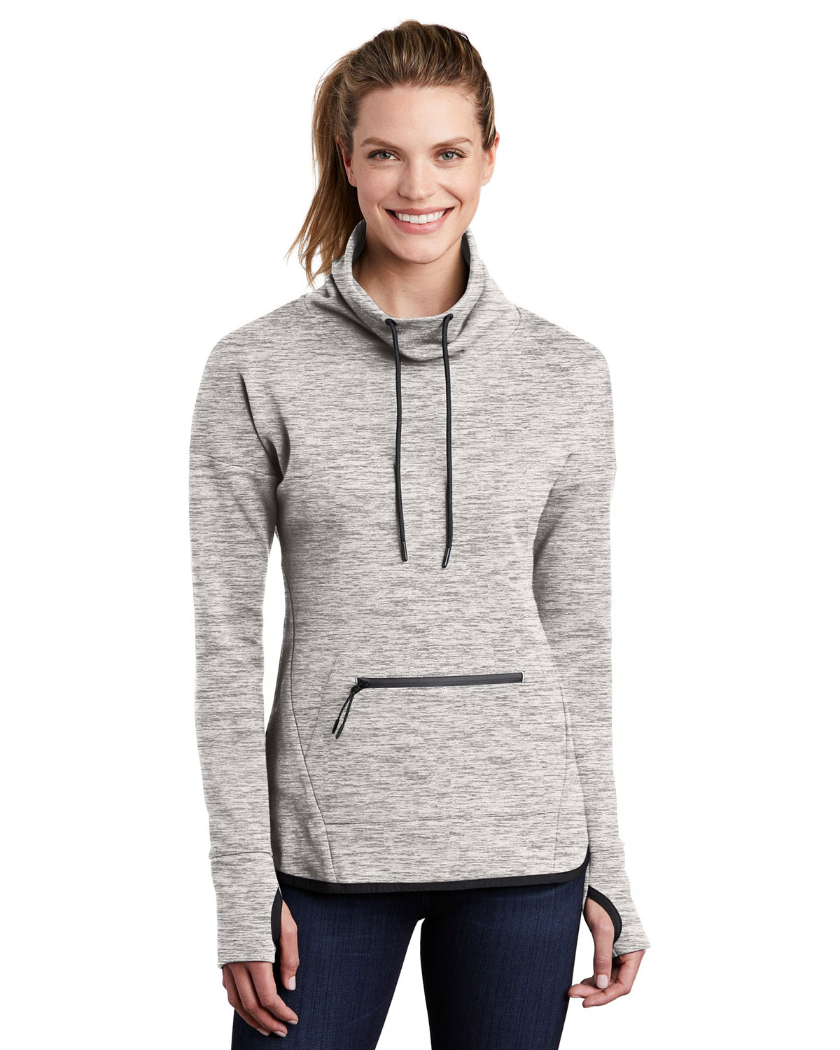 Sport-Tek LST280 Women's Triumph Cowl Neck Pullover