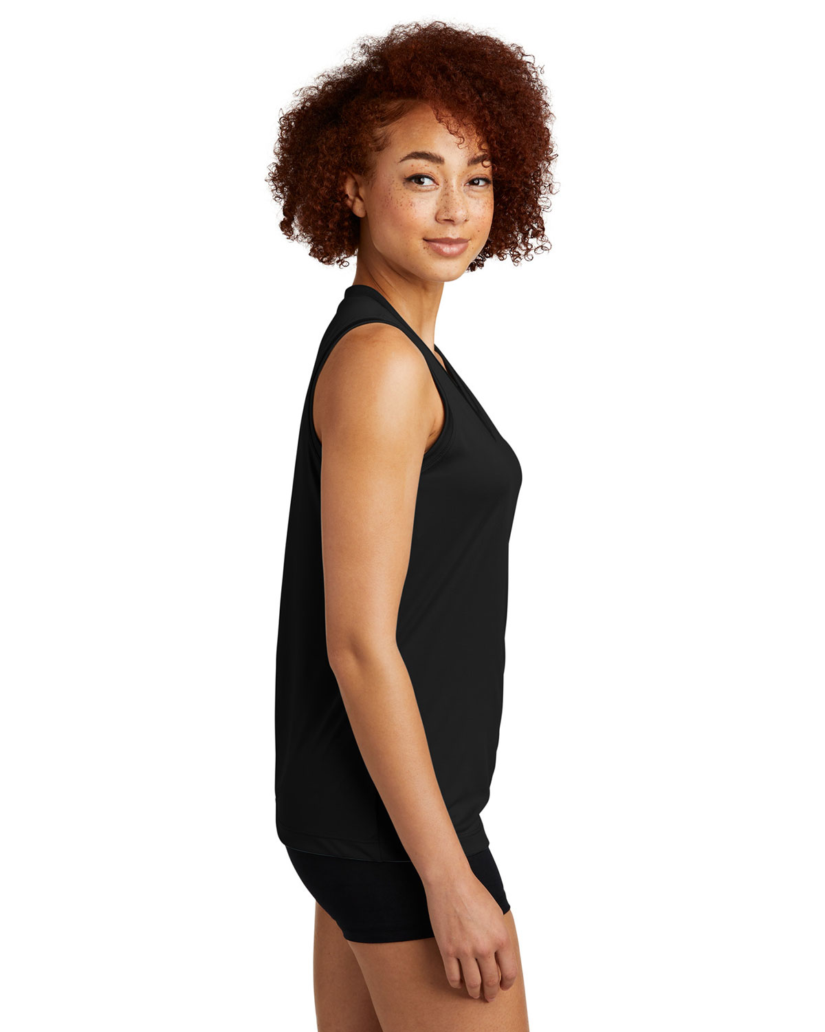 Sport-Tek LST352 Women's Sleeveless PosiCharge Competitor V-Neck Tee view 3