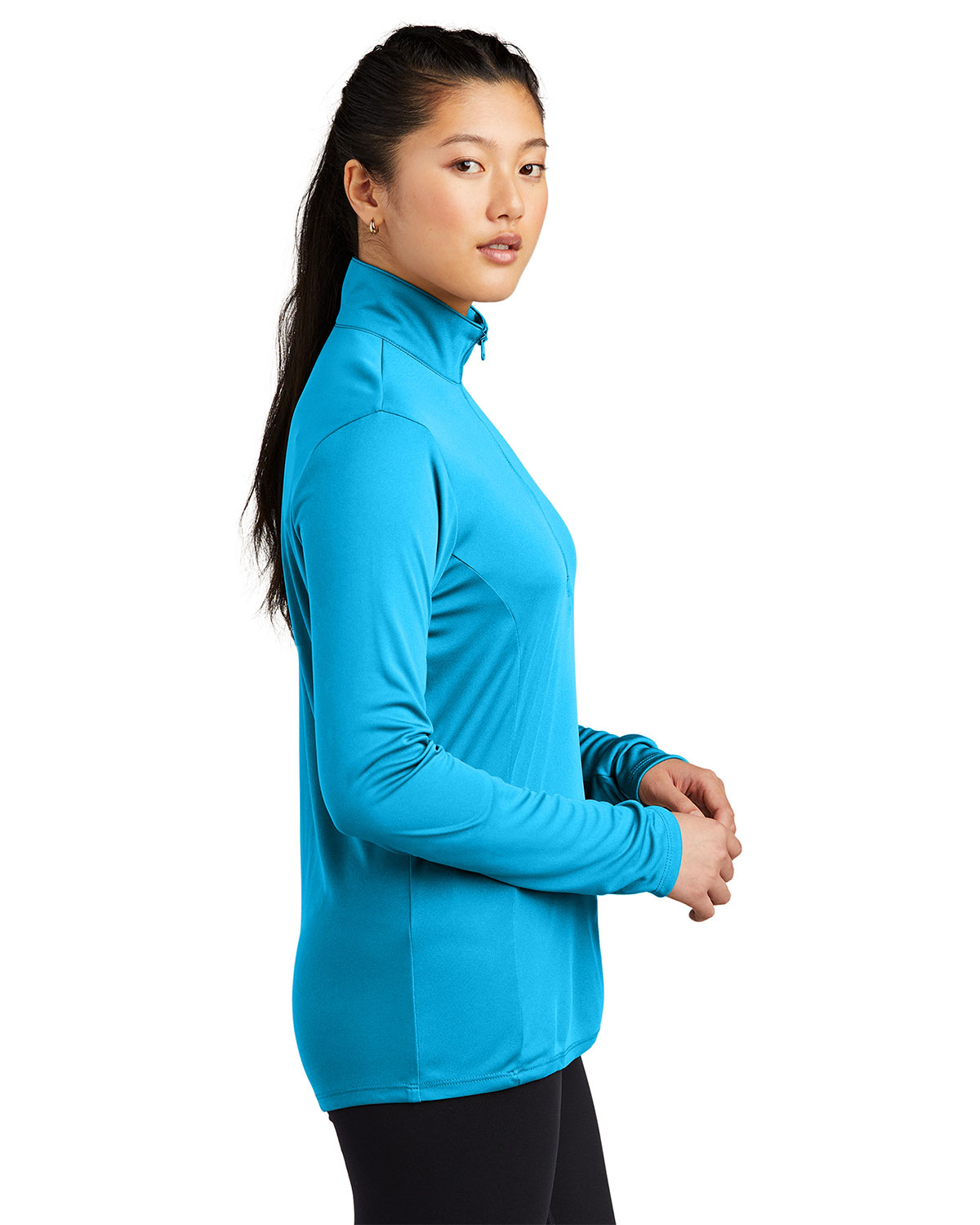 Sport-Tek LST357 Women's PosiCharge Competitor 1/4-Zip Pullover view 3
