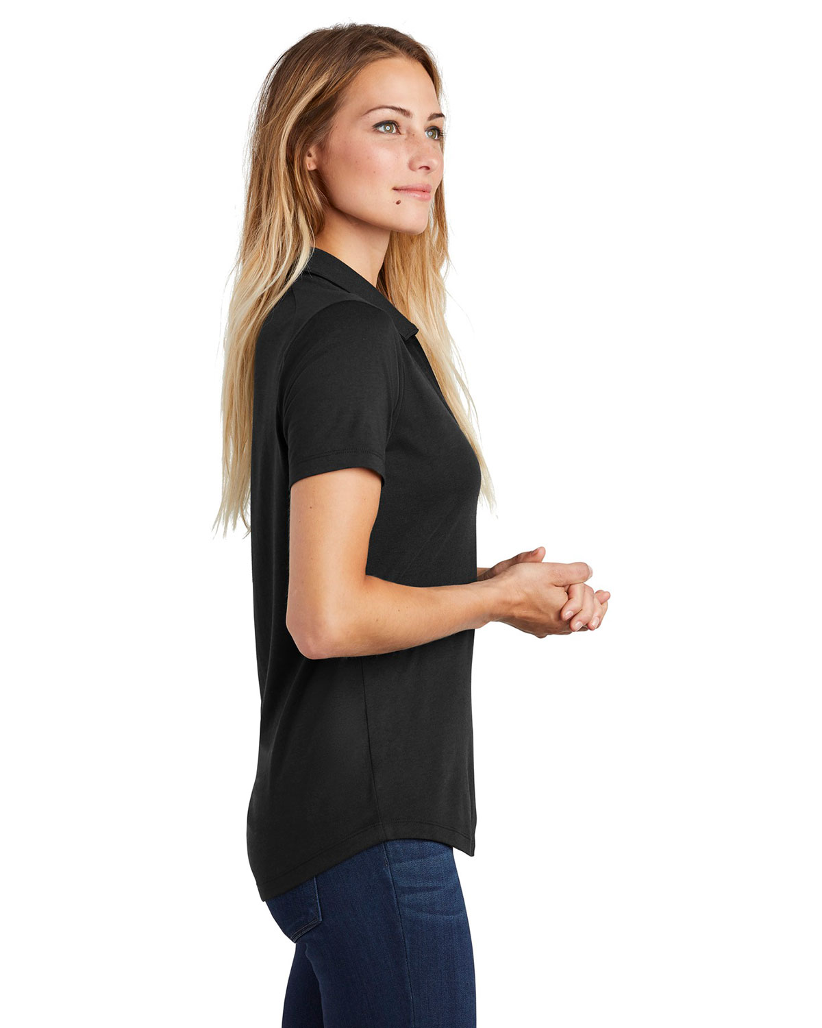 Sport-Tek LST405 Women's PosiCharge Tri-Blend Wicking Polo view 3