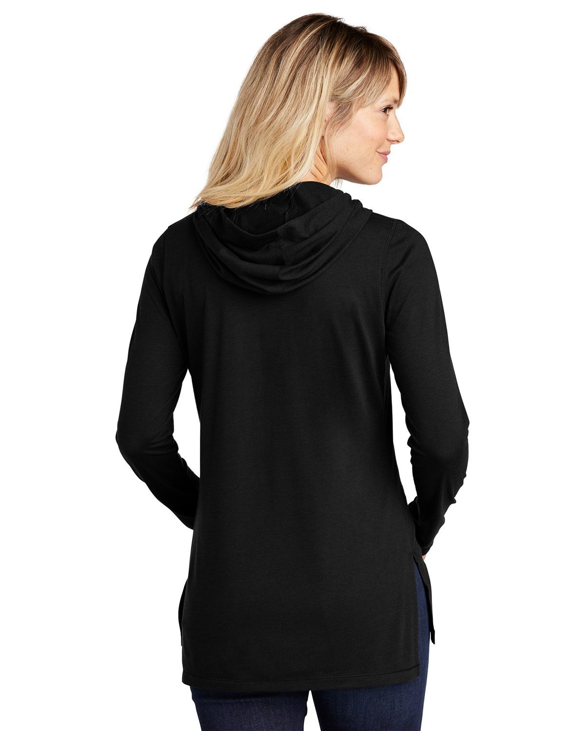 Sport-Tek LST406 Women's PosiCharge Tri-Blend Wicking Long Sleeve Hoodie view 2