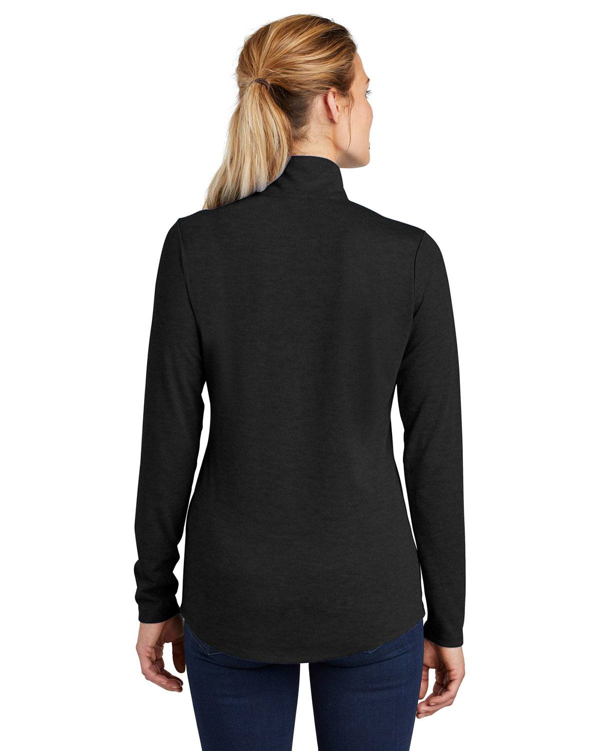 Sport-Tek LST407 Women's PosiCharge Tri-Blend Wicking 1/4-Zip Pullover view 2