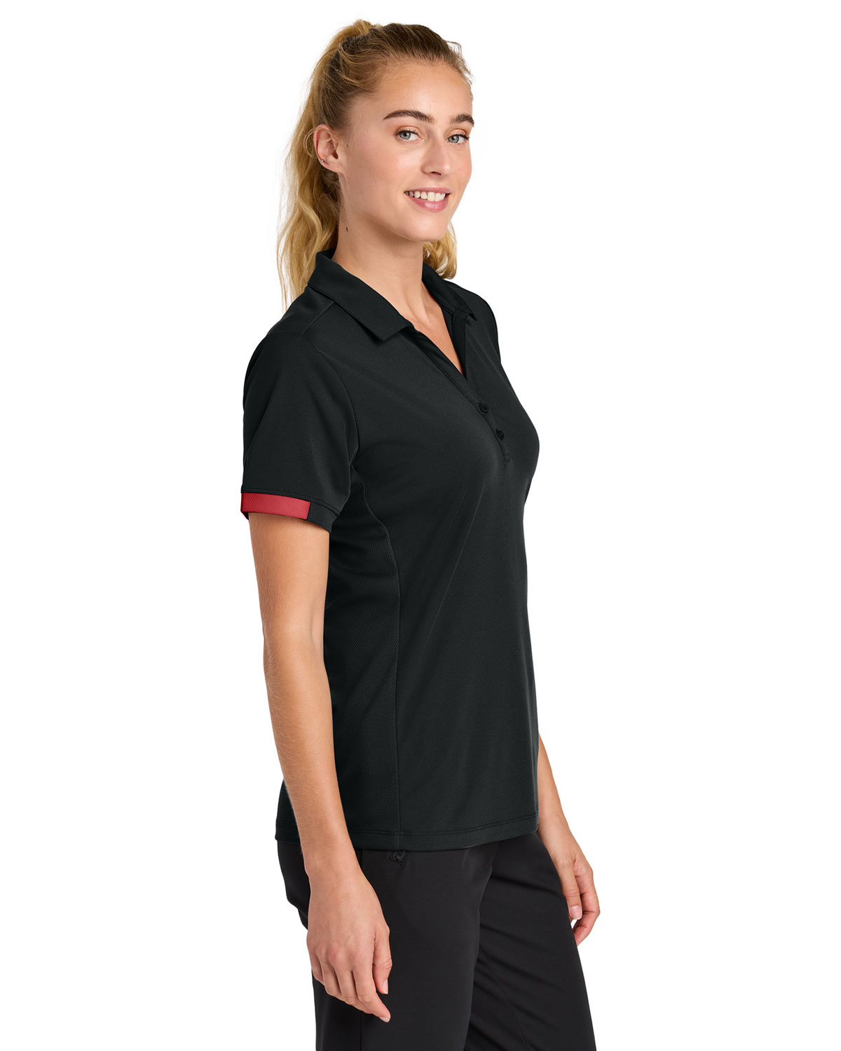 Sport-Tek LST444 Women's Club Colorblock Polo view 3
