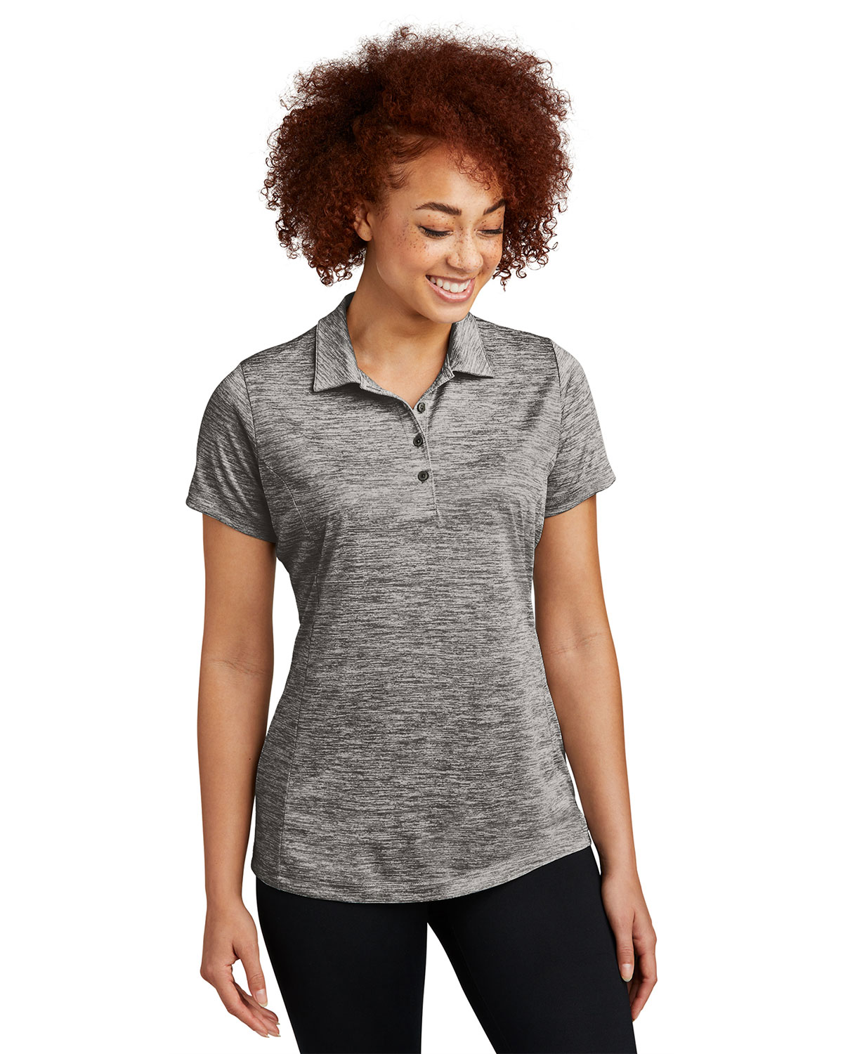 Sport-Tek LST590 Women's PosiCharge Electric Heather Polo