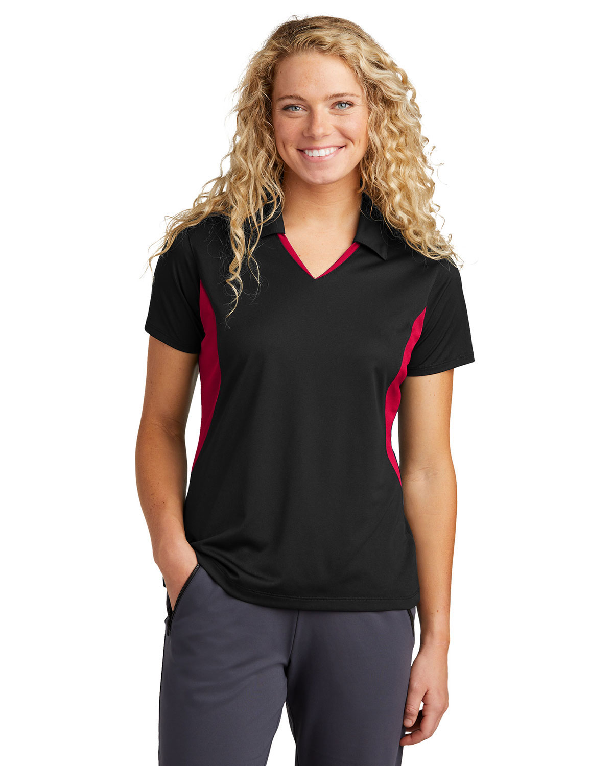 Sport-Tek LST655 Women's Side Blocked Micropique Sport-Wick Polo